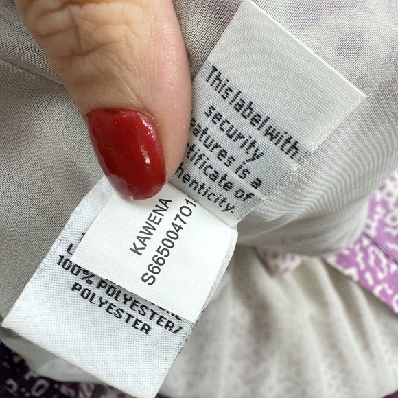 Diane Von Furstenberg‎ Womens Jumpsuit Size 8 Silk Purple Unique Pockets Spotted - Picture 10 of 14